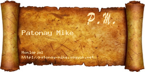 Patonay Mike névjegykártya